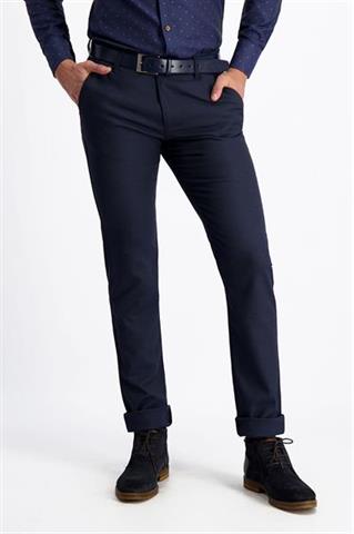 Granatowe spodnie w mikro wzór chinos 64561 - 149461