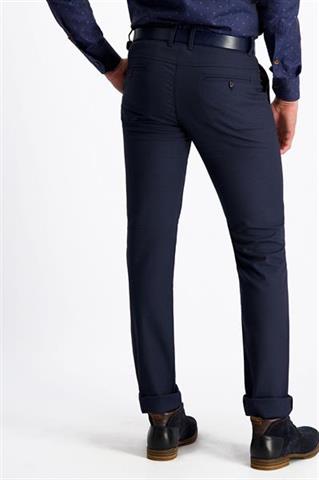 Granatowe spodnie w mikro wzór chinos 64561 - 149471