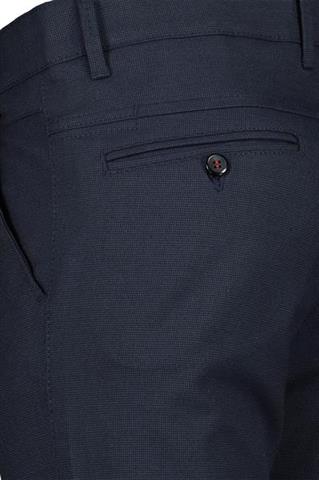 Granatowe spodnie w mikro wzór chinos 64561 - 149501