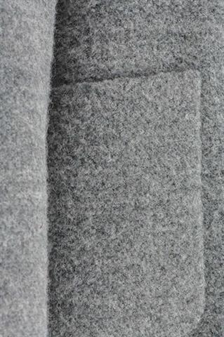 Szary płaszcz damski z wełny alpaki J-Pari 84433 - 14971