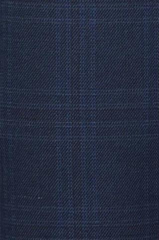 Granatowe spodnie w kratę chinos 64565 - 149711