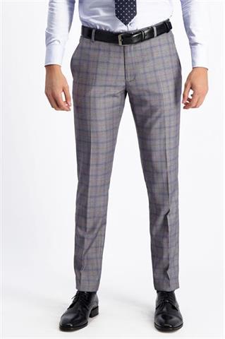 Szary garnitur w kratę Mix&Match (255) spodnie - 149821