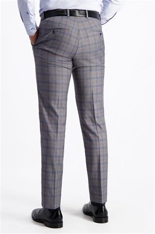 Szary garnitur w kratę Mix&Match (255) spodnie - 149831