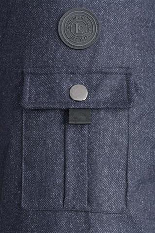 Płaszcz w kolorze granatowego melanżu Simone Picasso 23113 - 1501