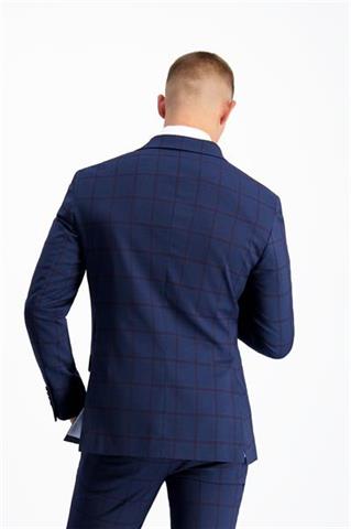 Granatowy garnitur w kratę Mix&Match (254) marynarka - 150571