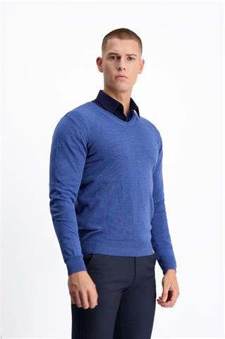 Granatowa koszula męska 91117 - 153781