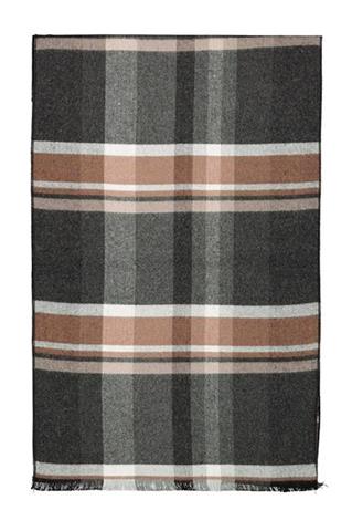 Grafitowy szal w kratę 73233 - 153971