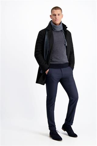 Czarny płaszcz męski Graciano Wool 29772 - 156071