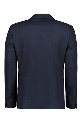 Granatowy garnitur w kratę Windowpane 35262 - 157121