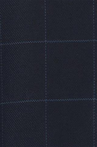 Granatowy garnitur w kratę 35234 - 157301