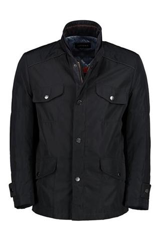 Granatowa kurtka męska z ozdobnymi kieszeniami 11102 - 158101