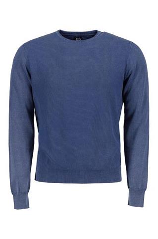 Niebieski sweter z efektem sprania 72449 - 164621
