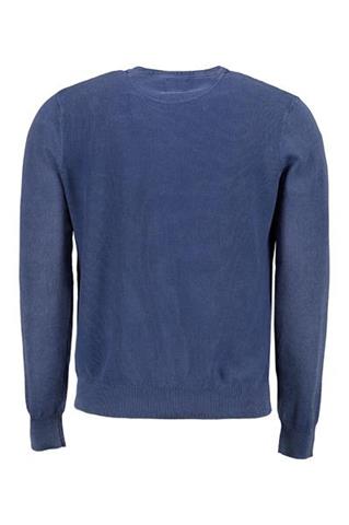Niebieski sweter z efektem sprania 72449 - 164631