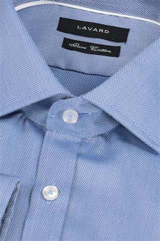 Niebieska koszula w mikro wzór 93120 - 169371