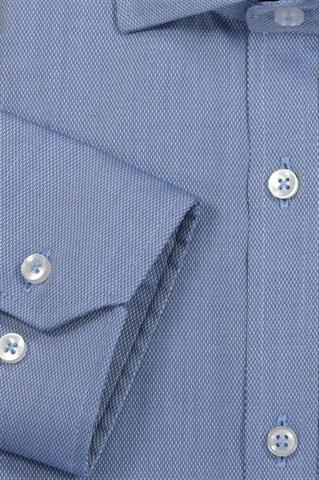 Niebieska koszula w mikro wzór 93120 - 169381