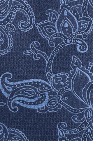 Granatowy krawat w błękitny wzór 57350 - 178041