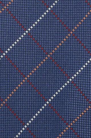 Granatowy krawat w kratę 57355 - 178231