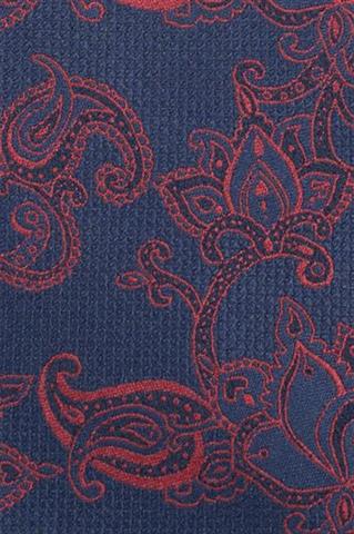 Granatowy krawat we wzory 57356 - 178261