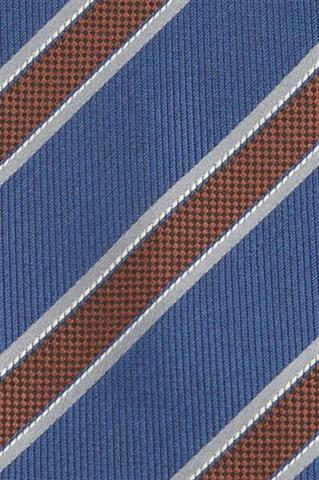 Niebieski krawat w skośne pasy 57360 - 178371