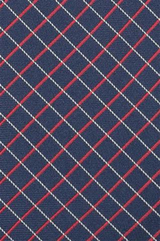 Granatowy krawat z drobną kratkę 57362 - 178431