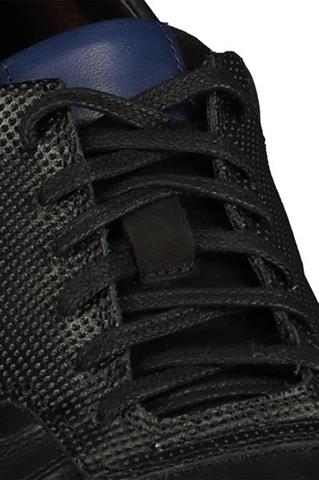 Czarne sneakersy męskie ze skóry 73261 - 179101