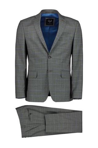 Szary garnitur w kratę 35208 - 181211