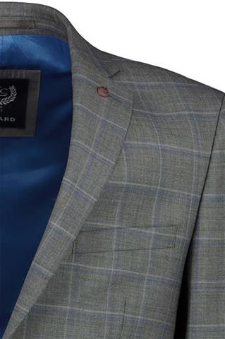 Szary garnitur w kratę 35208 - 181241