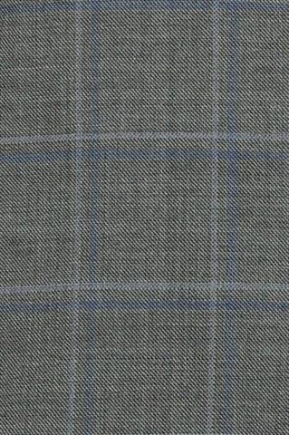 Szary garnitur w kratę 35208 - 181261