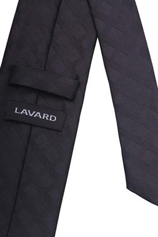 Czarny krawat w kratę 57044 - 18251