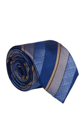 Klasyczny krawat w skośne pasy 57045 - 18271