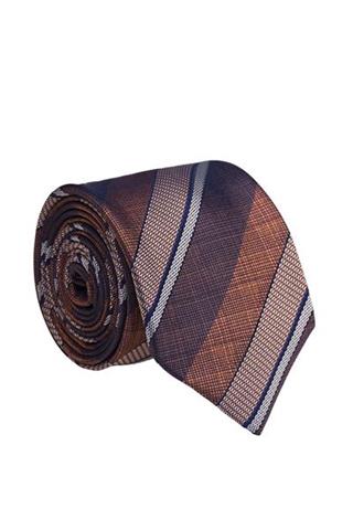 Klasyczny krawat w skośne pasy 57046 - 18301