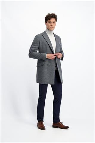 Wełniany płaszcz dwurzędowy męski 20729 - 183291