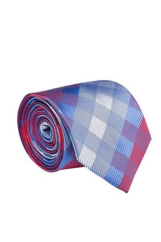 Kolorowy krawat w kratę 57050 - 18421