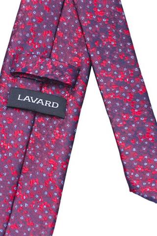 Krawat czerwony z motywem kwiatowym 57055 - 18581