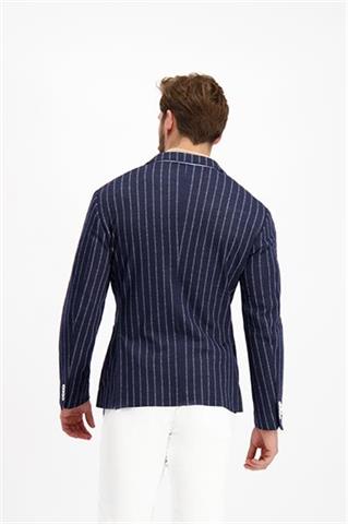 Granatowa marynarka w prążki Mati Fina Stripes 46051 - 186751