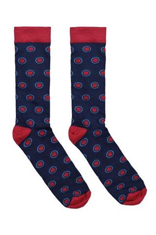 Granatowe skarpetki we wzory 73950 - 188361