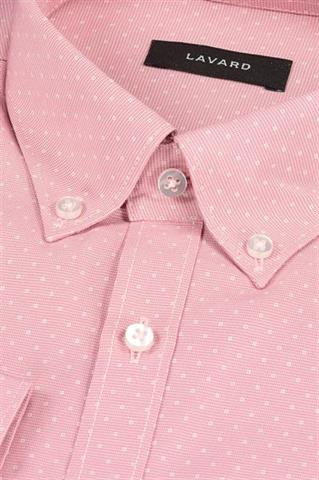 Różowa koszula w mikro wzór 92796 - 188701