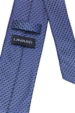 Granatowy krawat we wzór kółek 57067 - 18911