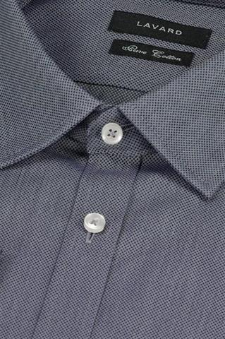 Granatowa koszula w mikro wzór 92939 - 189201