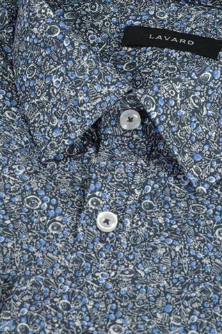 Granatowa koszula we wzory 92994 - 189451