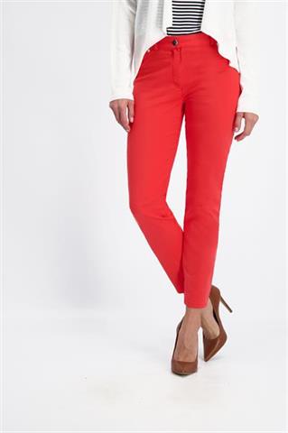 Czerwone spodnie damskie chino Snake 83863 - 190301