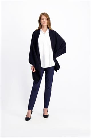 Granatowe poncho damskie 84457 - 190621