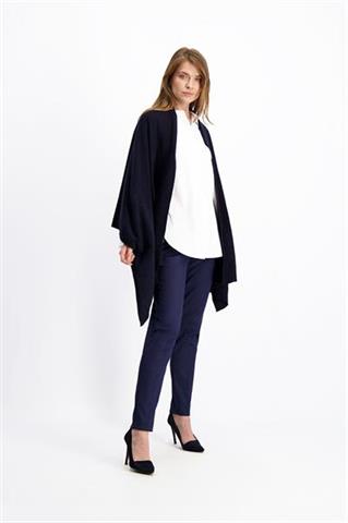 Granatowe poncho damskie 84457 - 190631