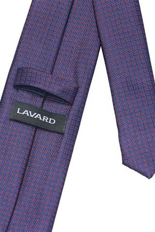 Krawat granatowy w bordową kratę 57073 - 19081