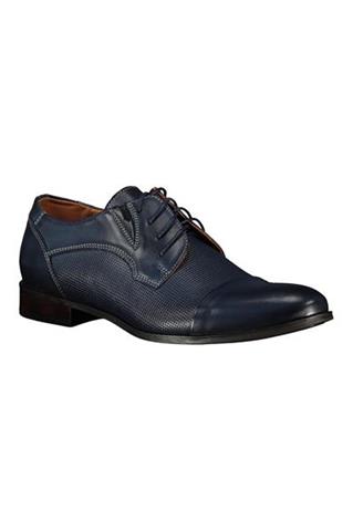 Granatowe buty ze skóry 73027 - 191491