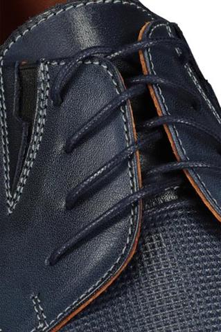 Granatowe buty ze skóry 73027 - 191501