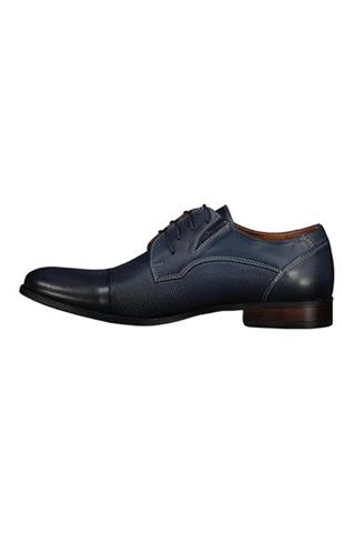 Granatowe buty ze skóry 73027 - 191521