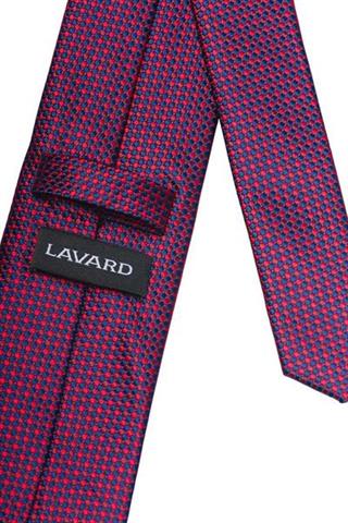 Krawat żakardowy w kolorze czerwonym 57076 - 19171