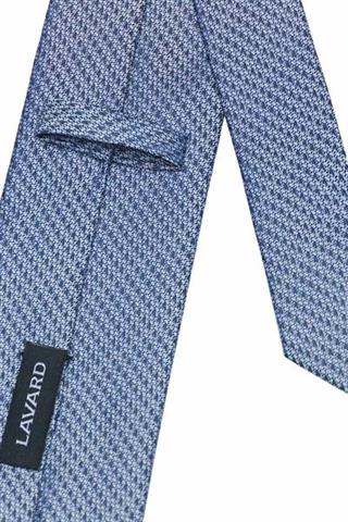 Krawat męski biało-granatowy 57095 - 19711