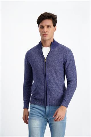 Sweter ze stójką z melanżowej dzianiny 72744 - 197301